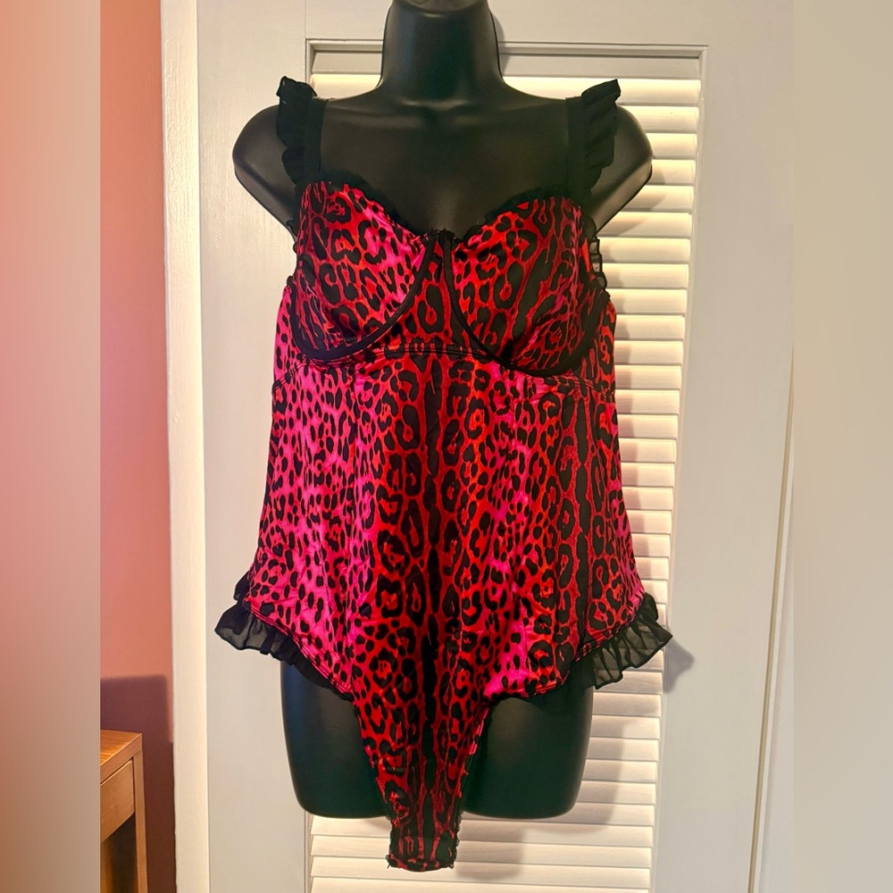 Betsy Johnson Leopard Print Women's Lingerie Bodysuit for Torrid